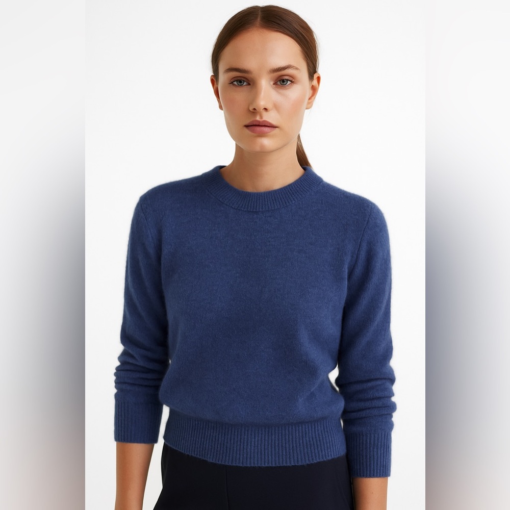 Reformation Classic Navy Crew Neck Sweater